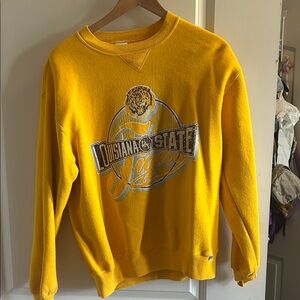 Champion Yellow Louisiana State Tigers Men's Crewneck Sweater